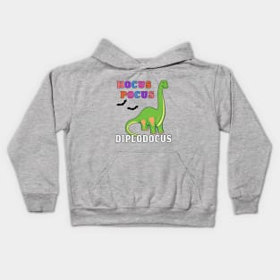 Hocus Pocus Diplodocus Prehistoric Dinosaur Spooky Bat. Kids Hoodie